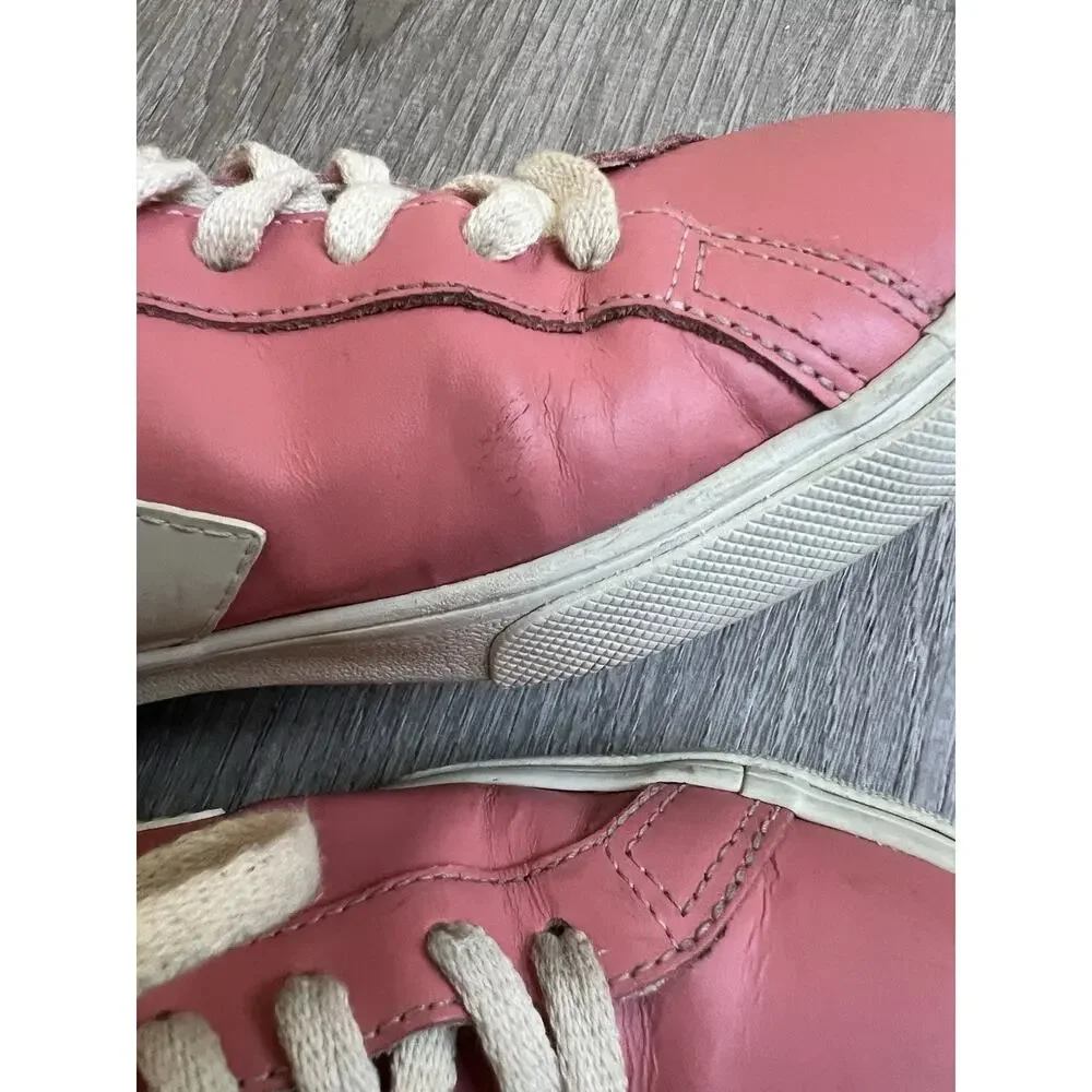 VEJA Esplar Womens Leather Sneakers Pink Sz 40 US 9 Lace Up Athletic Shoes